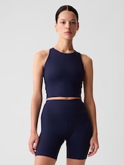 Gap Navy Blue Cropped Sports Bra Tank Top - Image 1 of 5