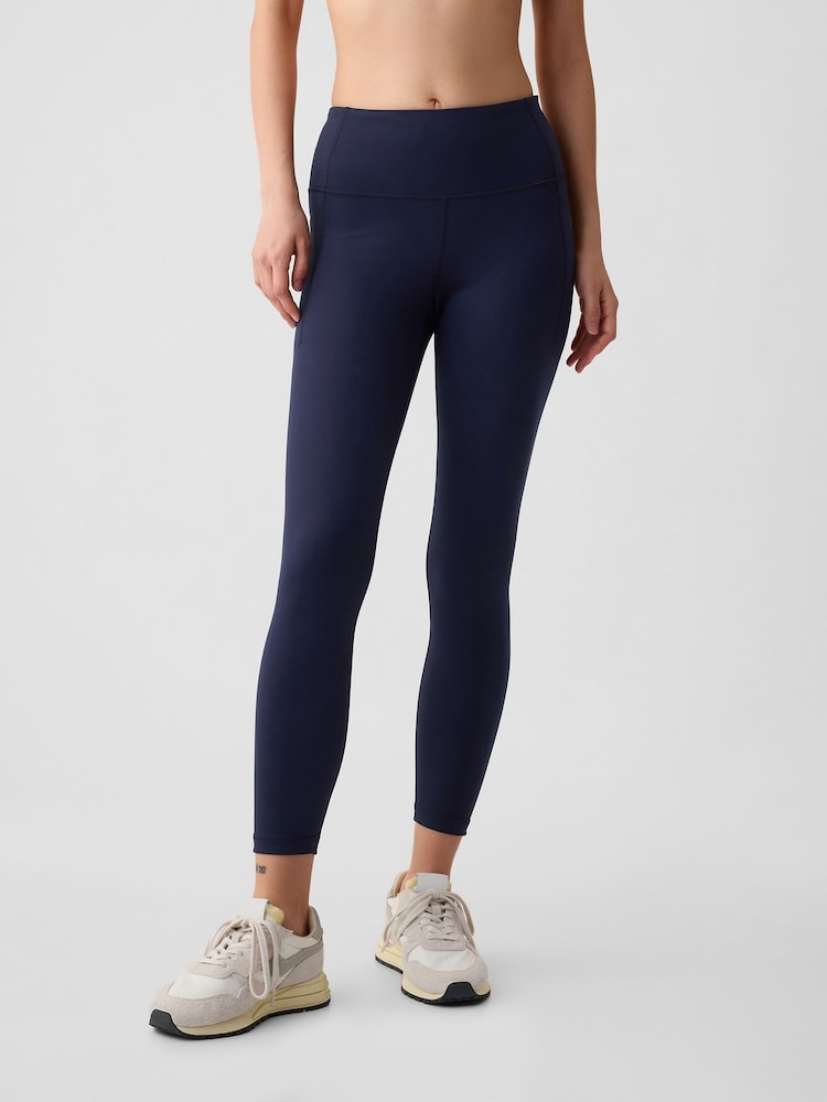 Donkerblauw - Gap Power stretch legging met rimpeling en hoge taille - Image 1 of 4