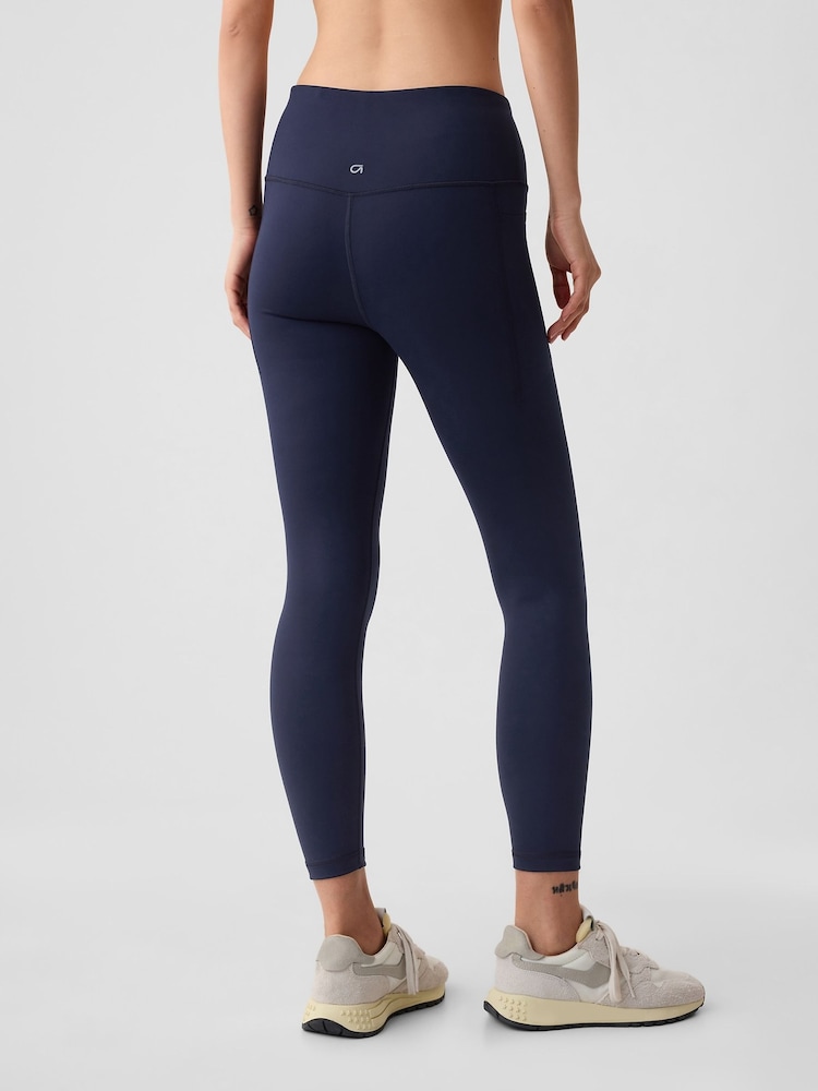 Donkerblauw - Gap Power stretch legging met rimpeling en hoge taille - Image 2 of 4