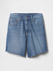 Gap Blue Mid Rise 90s Loose Denim Bermuda Shorts - Image 5 of 5