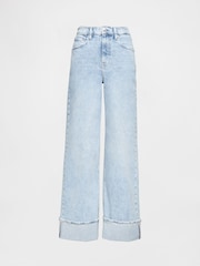 Gap Blue High Waisted Stride Cuffed Wide-Leg Jeans - Image 6 of 7