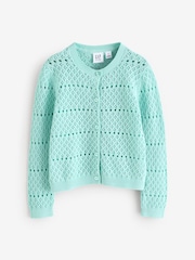 modra - Gap Pointelle Crochet pletena jopa (4-13let) - Slika 4 iz 7