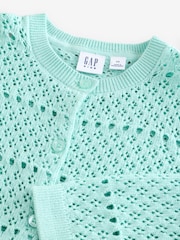 modra - Gap Pointelle Crochet pletena jopa (4-13let) - Slika 6 iz 7