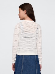 Bela - Gap Pointelle Crochet pletena jopa (4-13let) - Slika 2 iz 7