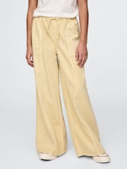 Gap Butter Yellow Twill Easy Baggy Trousers - Image 1 of 5
