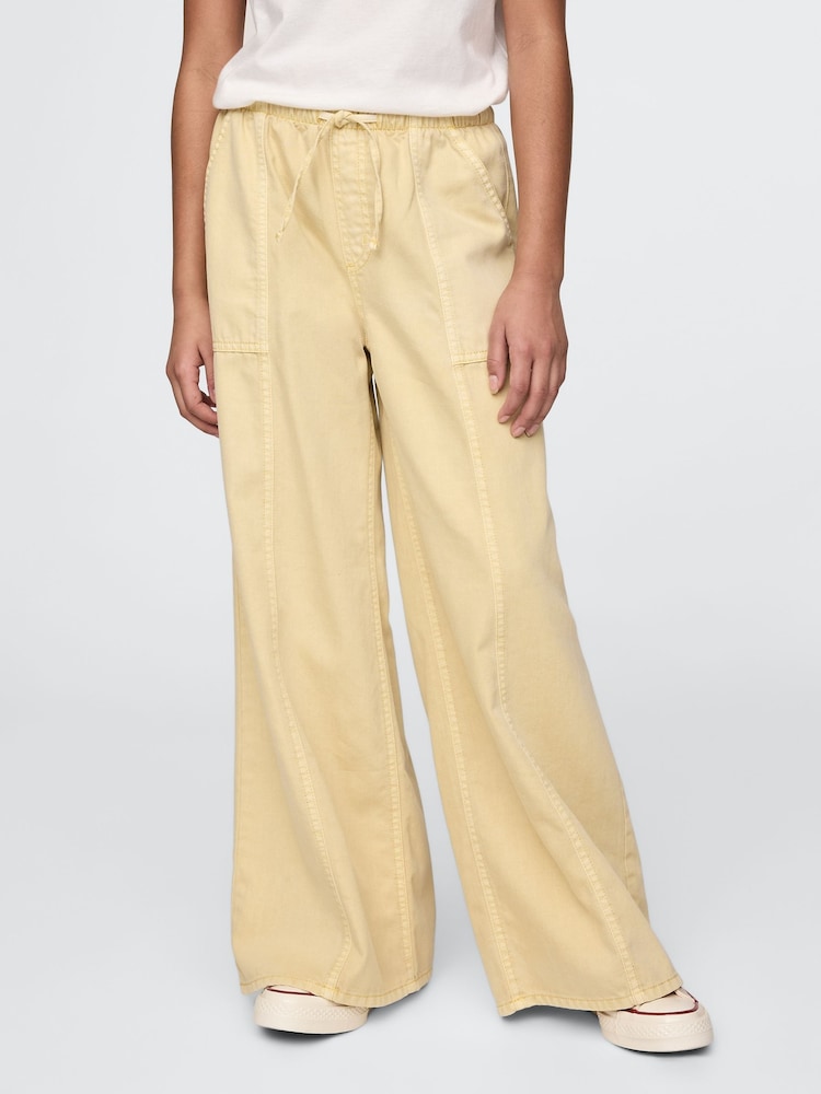 Gap Butter Yellow Twill Easy Baggy Trousers - Image 1 of 5