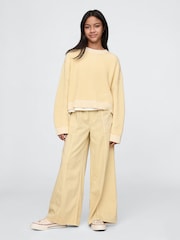 Gap Butter Yellow Twill Easy Baggy Trousers - Image 3 of 5