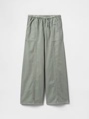 Verde - Pantalones baggy de sarga de Gap (4-13 años) - Imagen 4 de 5