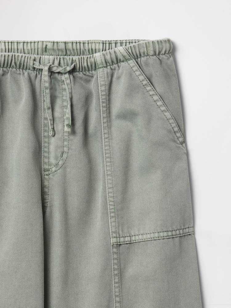 Verde - Pantalones baggy de sarga de Gap (4-13 años) - Imagen 5 de 5