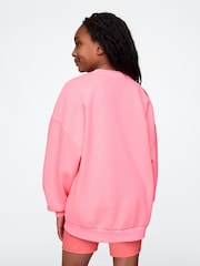 Gap Pink Vintage Soft NYC Logo Tunic Sweatshirt (4-13yrs) - Image 2 of 5