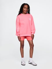Gap Pink Vintage Soft NYC Logo Tunic Sweatshirt (4-13yrs) - Image 3 of 5