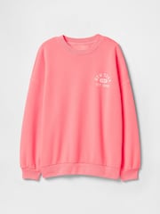 Gap Pink Vintage Soft NYC Logo Tunic Sweatshirt (4-13yrs) - Image 4 of 5