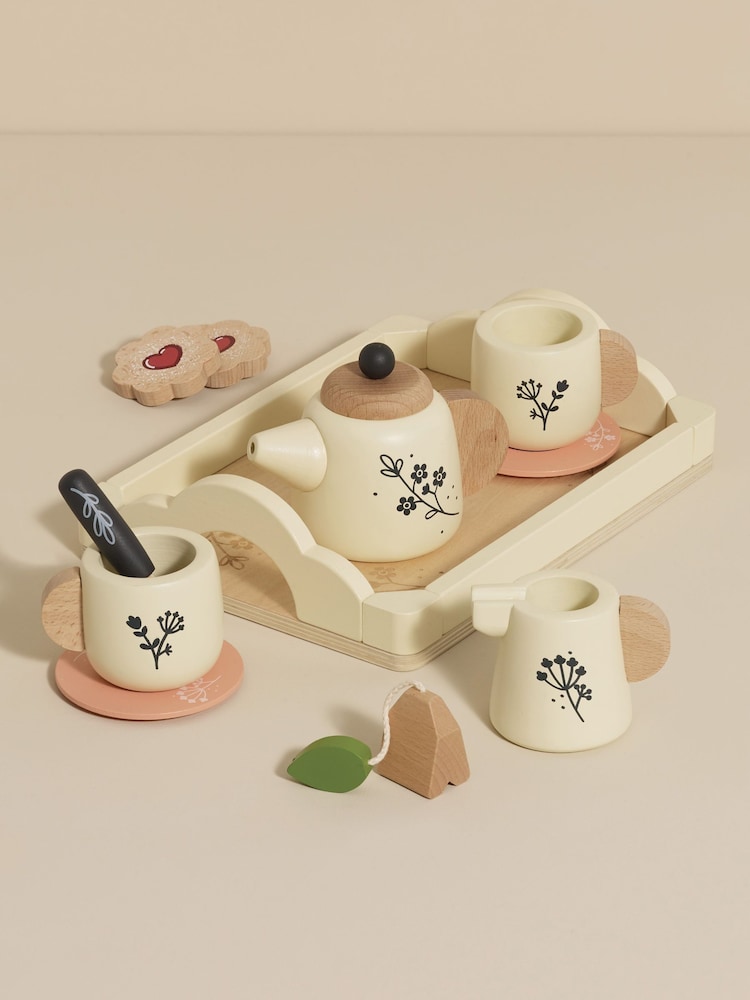 Le Toy Van Wooden Tea Set and Tray - Image 1 of 4