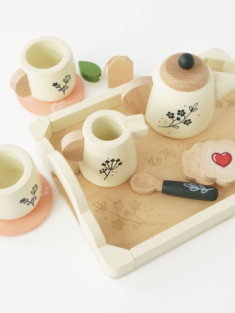 Le Toy Van Wooden Tea Set and Tray - Image 2 of 4