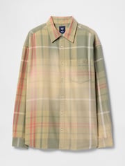 Gap Green Check Cotton Twill Oversized Shirt - Image 4 of 5