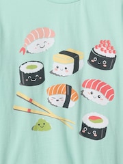 Gap Green Sushi Cotton Short Sleeve Crew Neck Graphic T-Shirt (4-13yrs) - Image 4 of 4