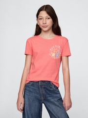 Gap Red Short Sleeve Crew Neck Graphic T-Shirt (4-13yrs) - Image 1 of 4