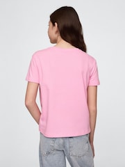 Gap Pink Cotton Short Sleeve Crew Neck Graphic T-Shirt (4-13yrs) - Image 2 of 4