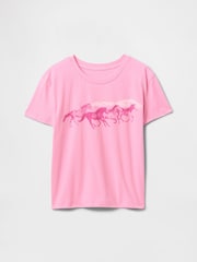 Gap Pink Cotton Short Sleeve Crew Neck Graphic T-Shirt (4-13yrs) - Image 3 of 4