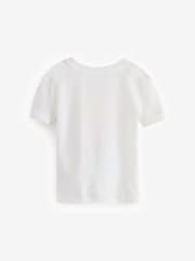 Gap White Smile Cotton Short Sleeve Crew Neck Graphic T-Shirt (4-13yrs) - Image 2 of 4