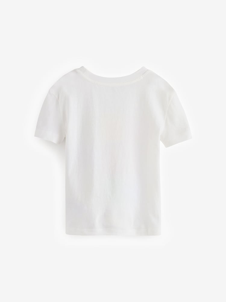 Gap White Smile Cotton Short Sleeve Crew Neck Graphic T-Shirt (4-13yrs) - Image 2 of 4