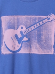 Gap Blue Guitar Cotton Short Sleeve Crew Neck Graphic T-Shirt (4-13yrs) - Image 4 of 4