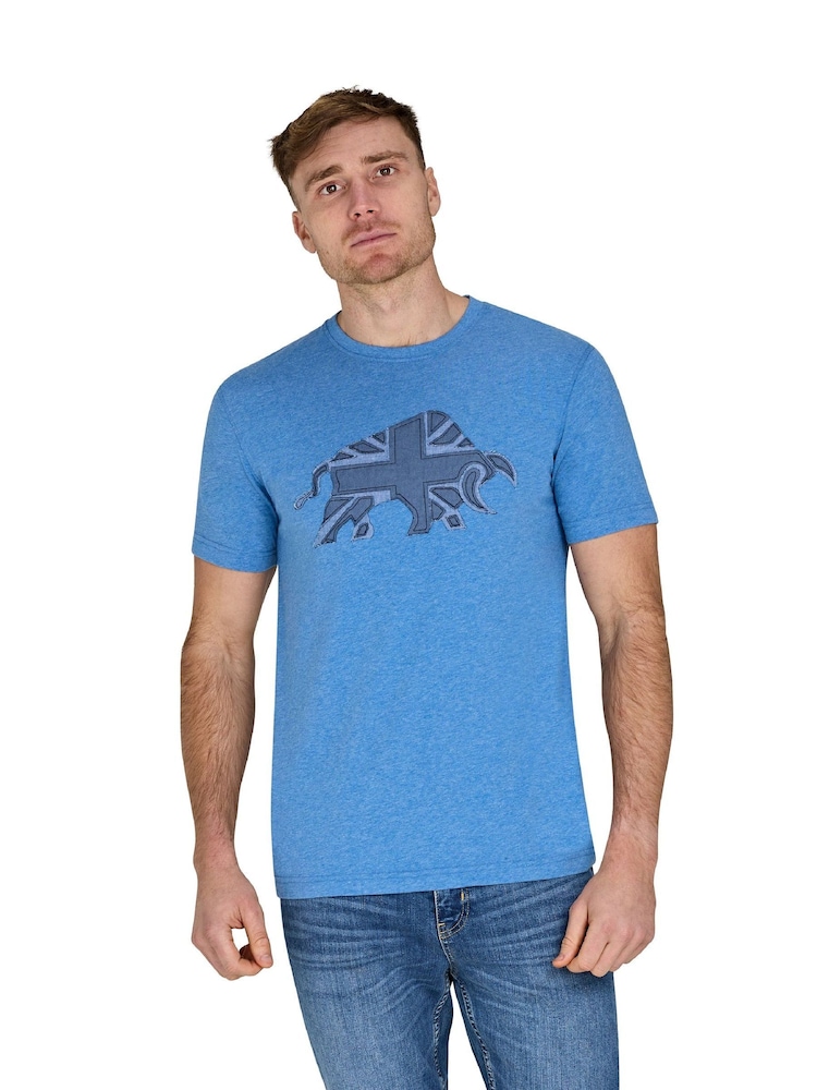 Raging Bull Blue Union Jack T-Shirt - Image 1 of 5