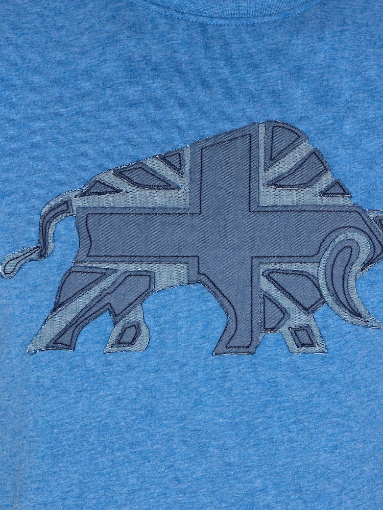 Raging Bull Blue Union Jack T-Shirt - Image 5 of 5