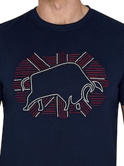 Raging Bull Blue Outburst 100% Cotton Union Jack T-Shirt - Image 3 of 5