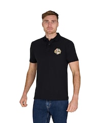 Raging Bull Classic 100% Cotton Crest Black Polo Shirt - Image 1 of 7