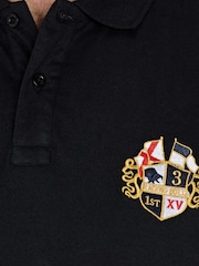 Raging Bull Classic 100% Cotton Crest Black Polo Shirt - Image 5 of 7