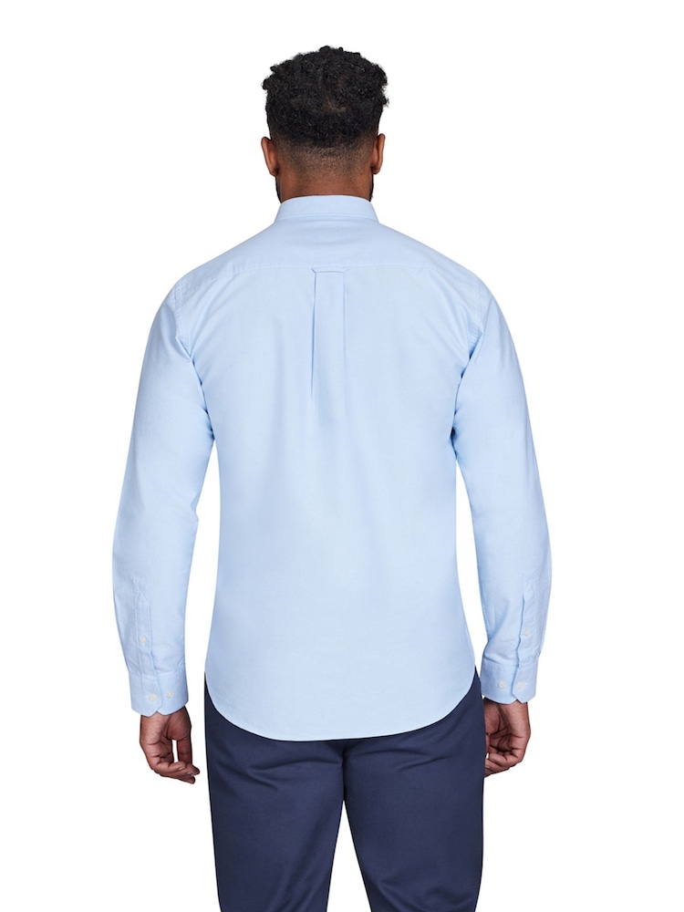 Raging Bull Blue Long Sleeve Classic 100% Cotton Oxford Shirt - Image 2 of 7