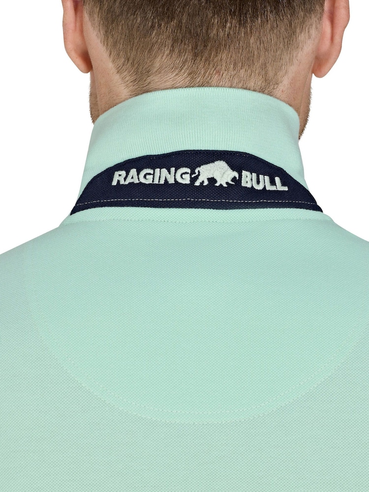 Raging Bull Green Classic 100% Cotton Polo Shirt - صورة 5 من 5