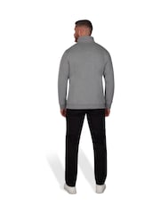 Raging Bull Grey Classic Quarter Zip Sweat Jumper - Image 2 of 4
