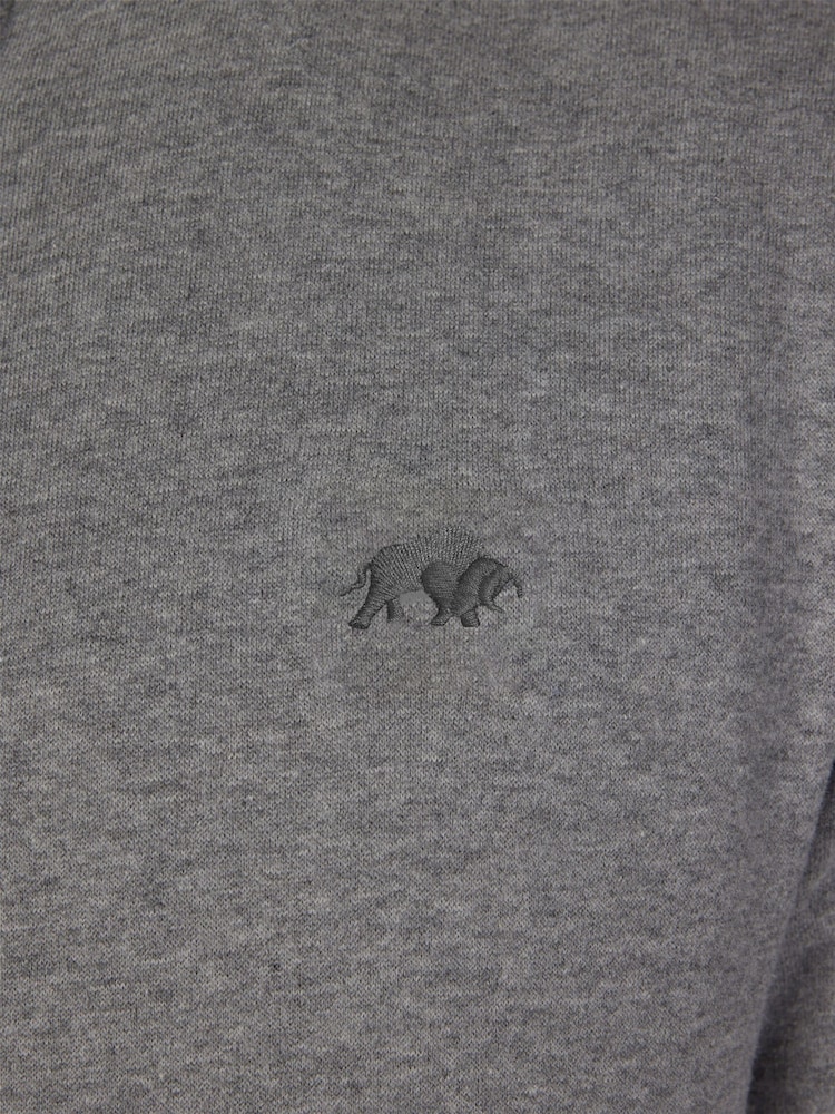 Raging Bull Grey Classic Quarter Zip Sweat Jumper - Image 4 of 4