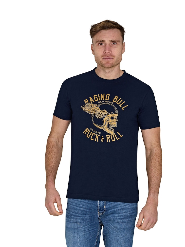 Raging Bull Blue Ruck & Roll 100% Cotton T-Shirt - Image 1 of 5