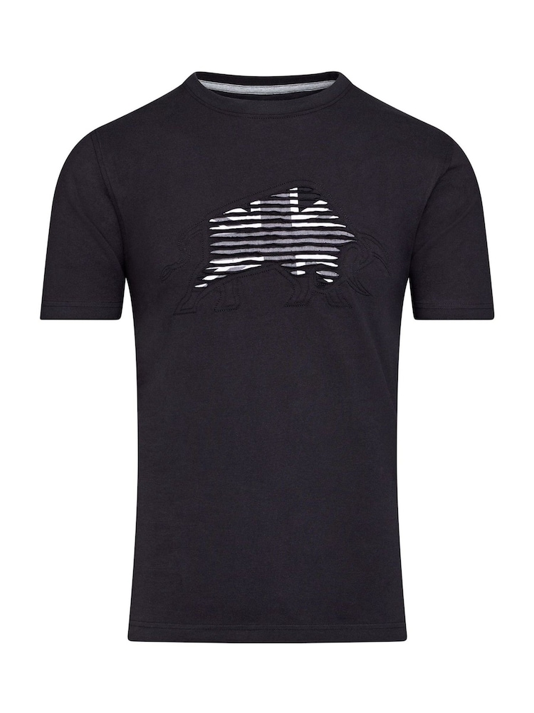 Raging Bull Slash Black 100% Cotton T-Shirt - Image 5 of 5
