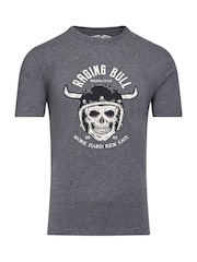Raging Bull Grey Work Hard Ride Easy T-Shirt - Image 5 of 5