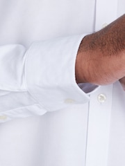 Raging Bull Long Sleeve Classic 100% Cotton Oxford White Shirt - Image 4 of 8
