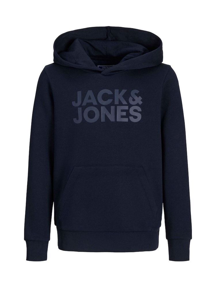 JACK & JONES JUNIOR Blue Hooded Sweat and Jogger Set - Image 2 of 3 JACK & JONES JUNIOR Blue Hooded Sweat and Jogger Set - Image 2 of 3