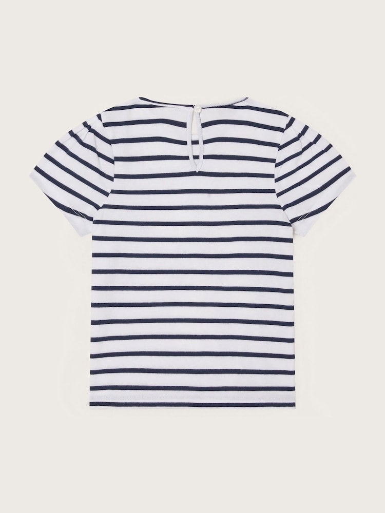 Monsoon Natural Ciao Bella Stripe T-Shirt - Image 2 of 3