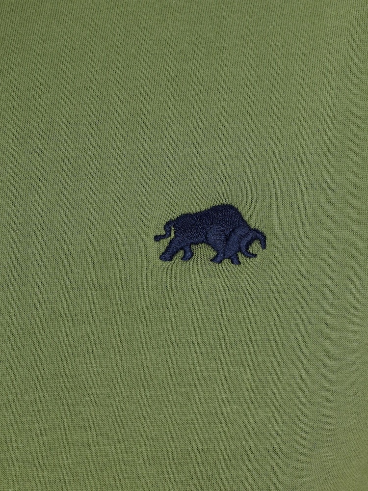 Raging Bull Green Classic 100% Cotton T-Shirt - Image 4 of 4