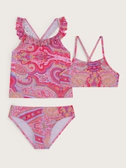 Monsoon Orange Paisley Tankini Set 3 Piece - Image 1 of 3