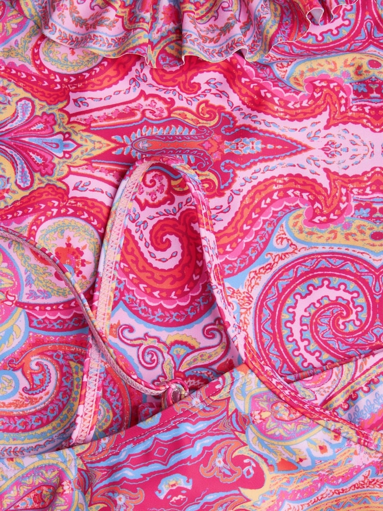 Monsoon Orange Paisley Tankini Set 3 Piece - Image 3 of 3