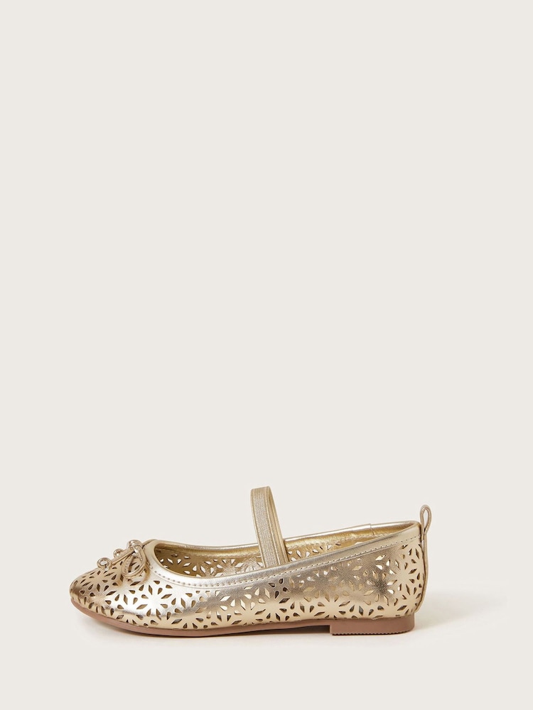 Monsoon Cutwork Metallic Ballet Flats - Bild 2 von 3 Monsoon Cutwork Metallic Ballet Flats - Bild 2 von 3