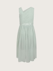 Monsoon Green Abigail One-Shoulder Prom Dress - Image 2 of 3