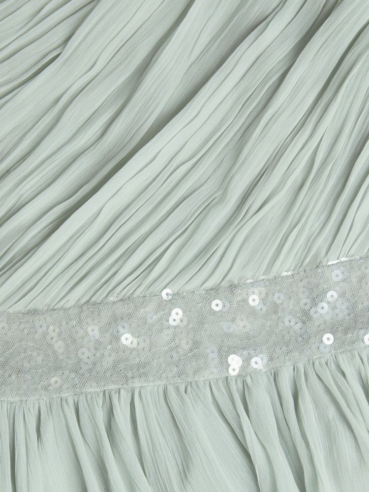 Monsoon Green Abigail One-Shoulder Prom Dress - Image 3 of 3