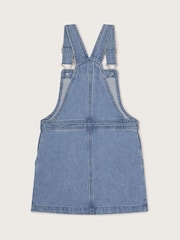 Monsoon Blue Denim 100% Cotton Dungaree Pinafore Dress - Image 3 of 4