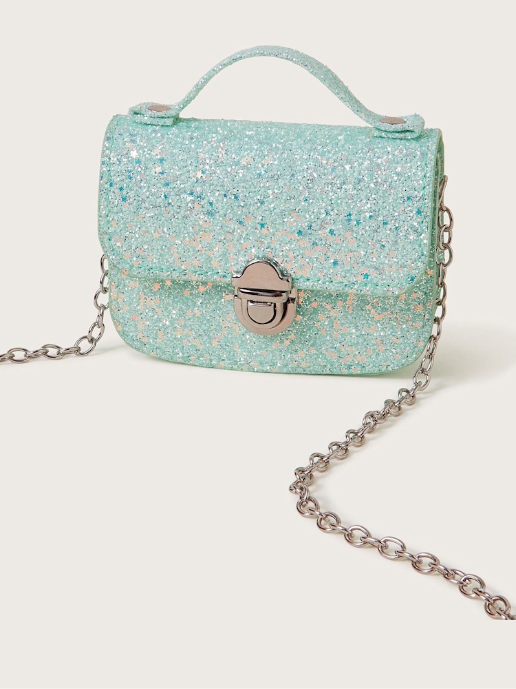 Monsoon Green Glitter Mini Crossbody Bag - Image 4 of 4