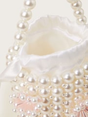 Monsoon Natural Pearl Beaded Flower Bucket Bag - Image 4 of 4